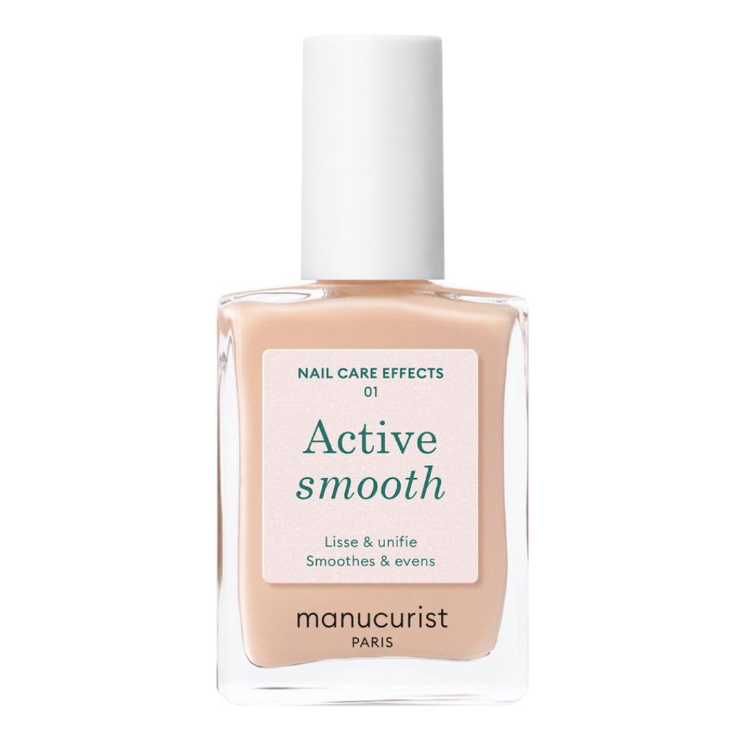 MANUCURIST Active Smooth 01 Nail Polish Beige Tones Repairing and Smoothing Nail Care - Nail Polish Nude, Nail Hardener Extra Strong - Nail Hardener Brittle Nails - 75.5% Biobased - Makeup and Care
