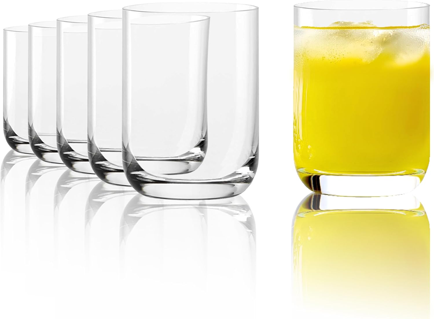 Stölzle Lausitz Store Stölzle Lausitz Small Classic Juice Glasses, Set of 6, 180 ml, High-Quality Drinking Glasses for Juice & Water, Elegant Water Glasses Made of Lead-Free Crystal Glass, Dishwasher and Shockproof, Made in Germany