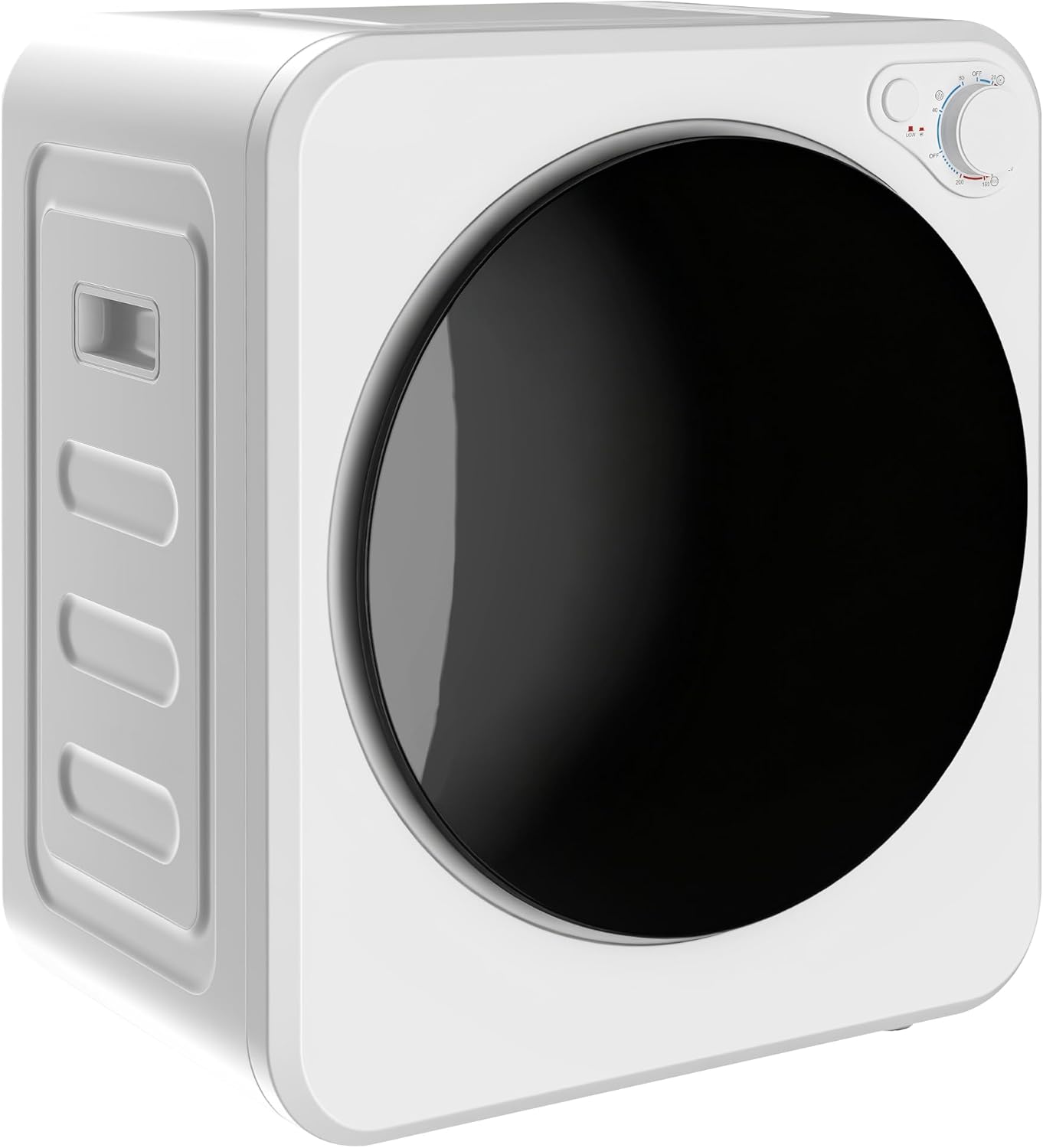 HOMCOM Mini Tumble Dryer 4 kg with 5 Programs up to 60°C 800W/400W Freestanding Wall-Mountable Exhaust Dryer with Reversible Stainless Steel Drum Dryer for Clothes Motorhomes Dormitories Home White