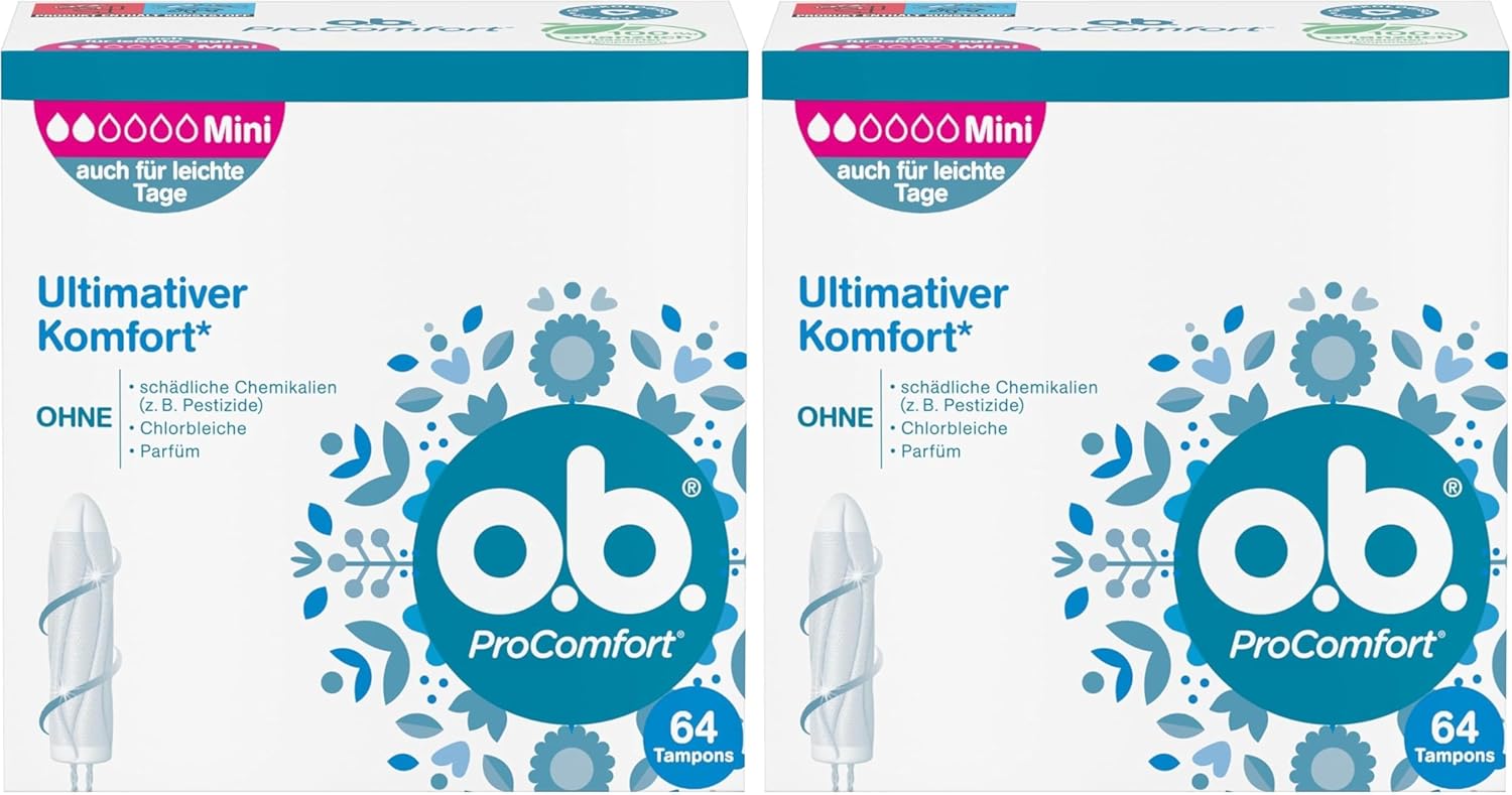 o.b. Store whether. ProComfort Mini Light/Medium Day Tampons with SilkTouch Surface for Ultimate Comfort & Reliable Protection (Pack of 2)