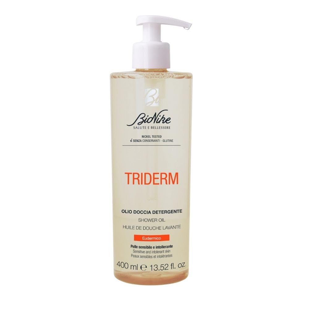 BioNike Triderm Eudermis Shower Oil, Mild Foaming Cleansing Oil for Daily Face and Body Cleansing 400ml