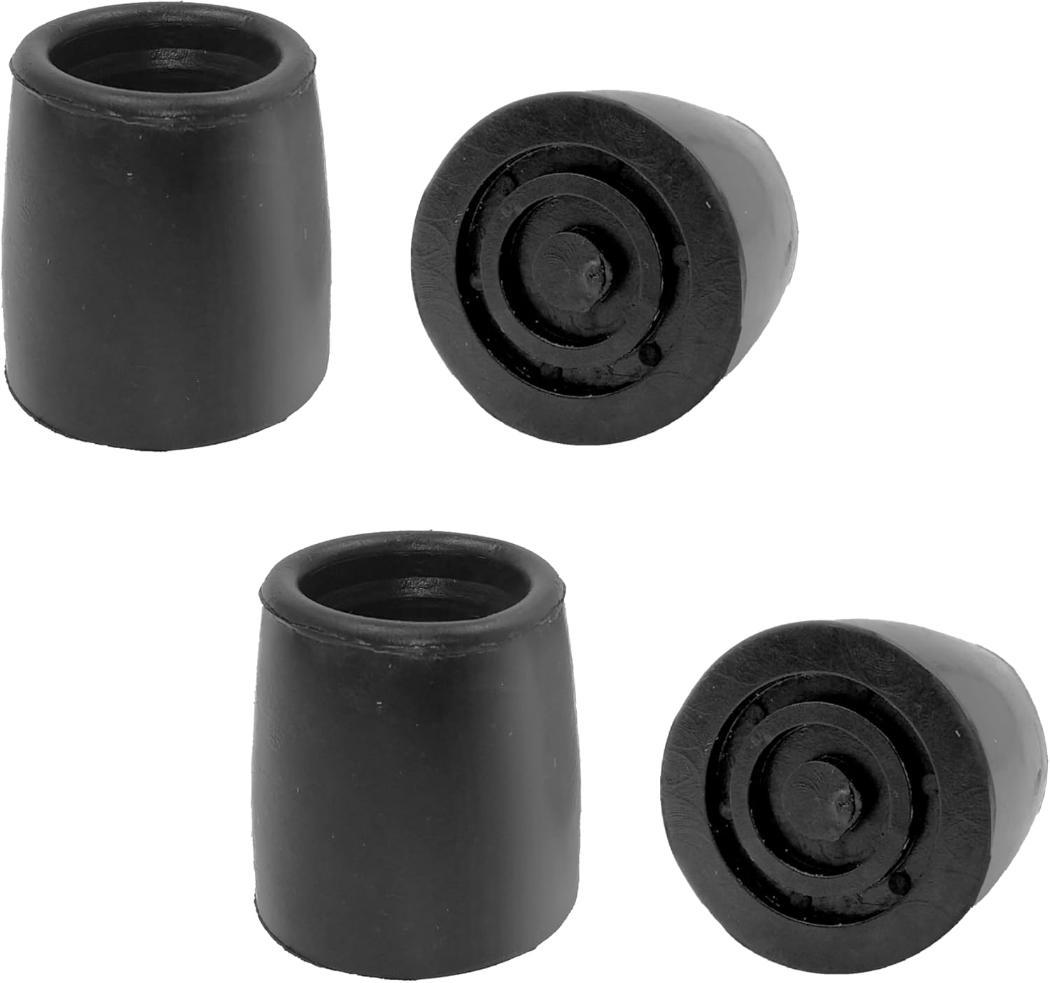 PEPE Mobility - Rubber 25 mm Black (Pack of 4), Rollator End Caps, Rubber Feet, Diameter 25 mm