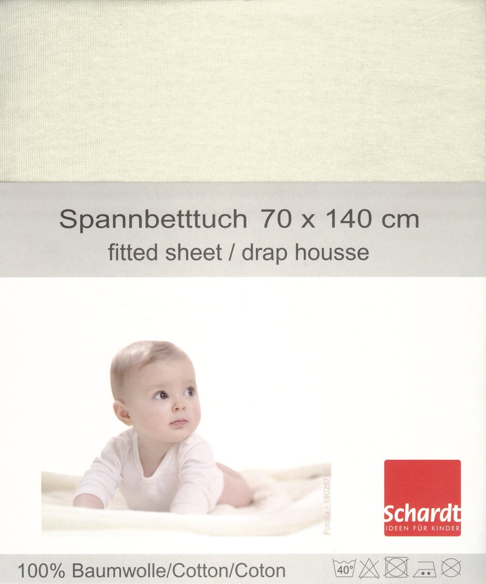 Schardt 13 850 44 Jersey Fitted Sheet, Beige