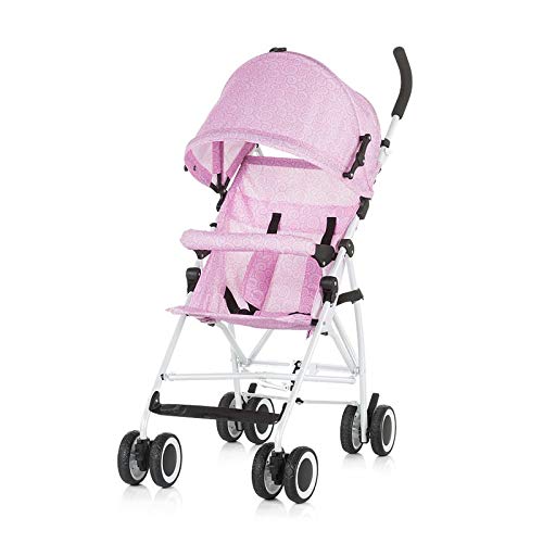 Chipolino Kikki Pushchair up to 22 kg Foldable Swivel Wheels Front Pink