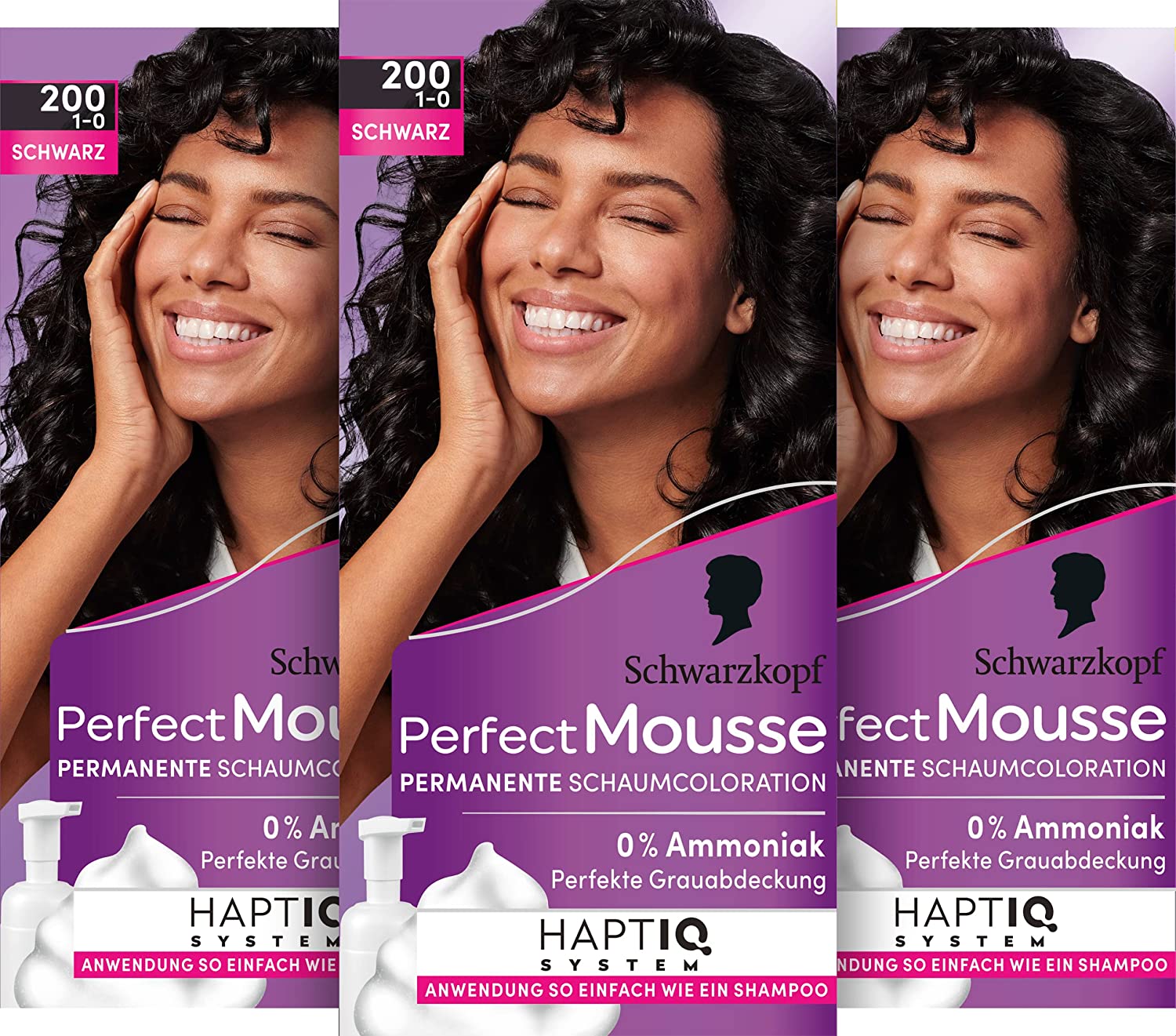 Perfect Mousse Foam Color, 1-0/200 Black, Level 3, ‎1-0/200 black
