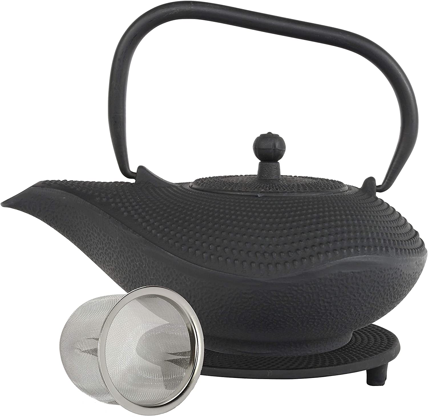 teeblume - Cast Iron Teapot Rianjing 0.9 litre, black, incl. shipping costs