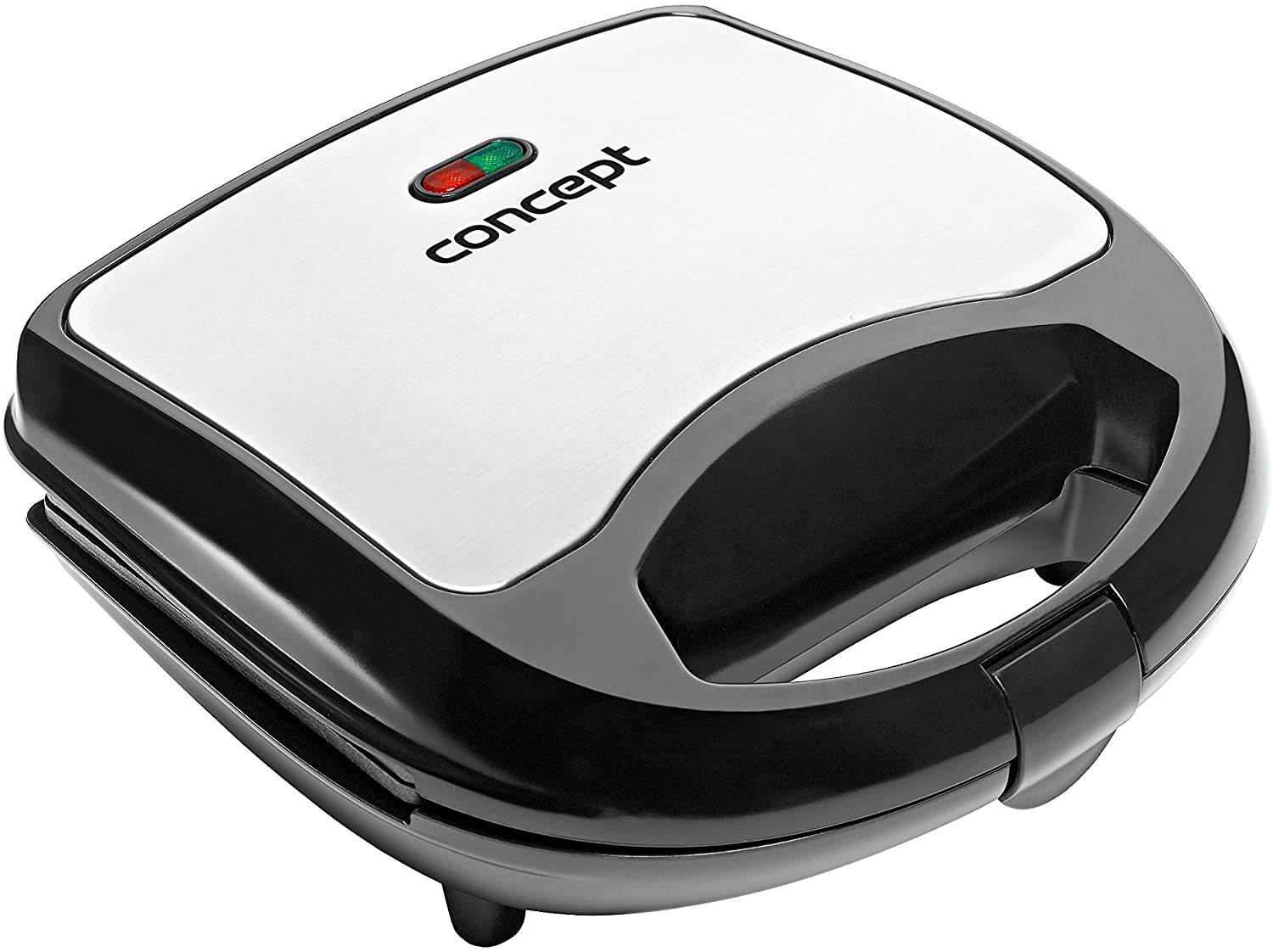 CONCEPT Hausgeräte SV3030 Sandwich Toaster with Triangular Plates, 700 W, Stainless Steel / Black