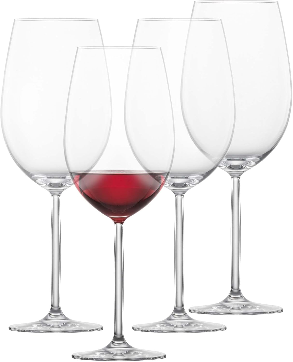 SCHOTT ZWIESEL Bordeaux Cup Red Wine Glass Muse (Set of 4), Elegant Bordeaux Glasses for Red Wine, Dishwasher Safe Tritan Crystal Glasses, Made in Germany (Item No. 123669)