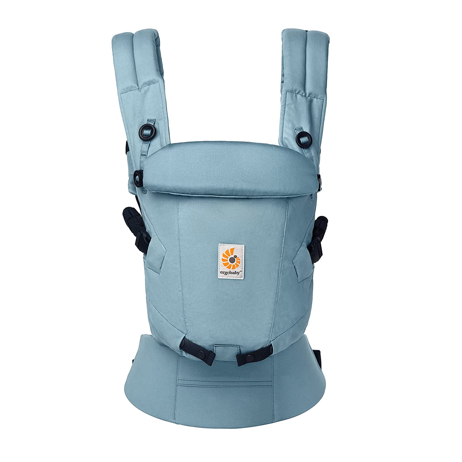 Ergobaby Adapt Baby Carrier for Newborns from Birth, 3 Positions, SoftTouch Cotton, Ergonomic Baby Belly Carrier, Back Carrier, Baby Carrier, Slate Blue