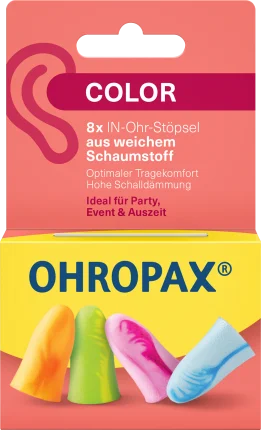 Ohropax Earplugs Color, 8 pcs