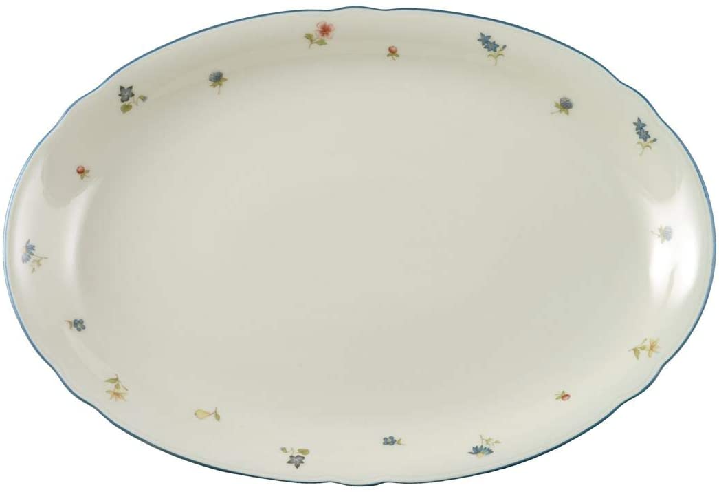 Seltmann Weiden 001.294554 Marieluise Scattered Flower Serving Platter Oval Multi-Coloured