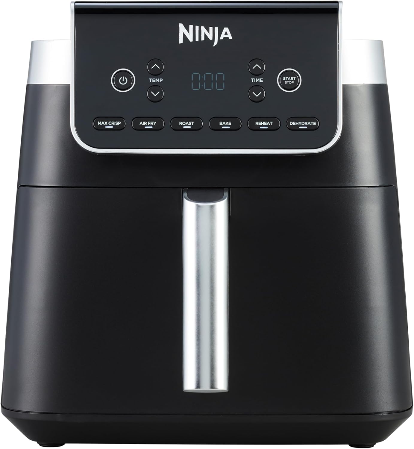 Ninja Air Fryer Max Pro Hot Air Fryer, 6.2 L Airfryer, Non-Stick Coating, Dishwasher Safe Basket and Crisper Grid Insert, Oil Free, Digital, Cooking from Frozen, Grey, AF180EU