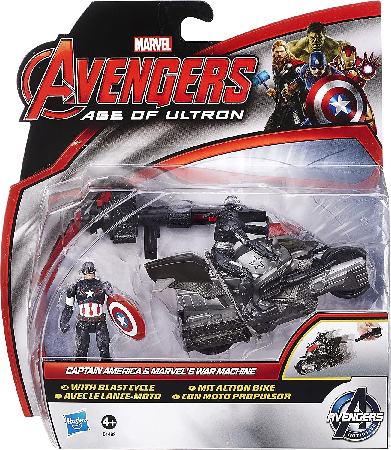 Marvel Avengers Age of Ultron Captain America and War Machine Figures with Blast Cycle