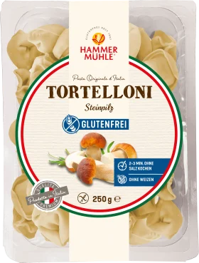 Hammermühle Pasta, tortelloni porcini mushroom, gluten-free, 250 g