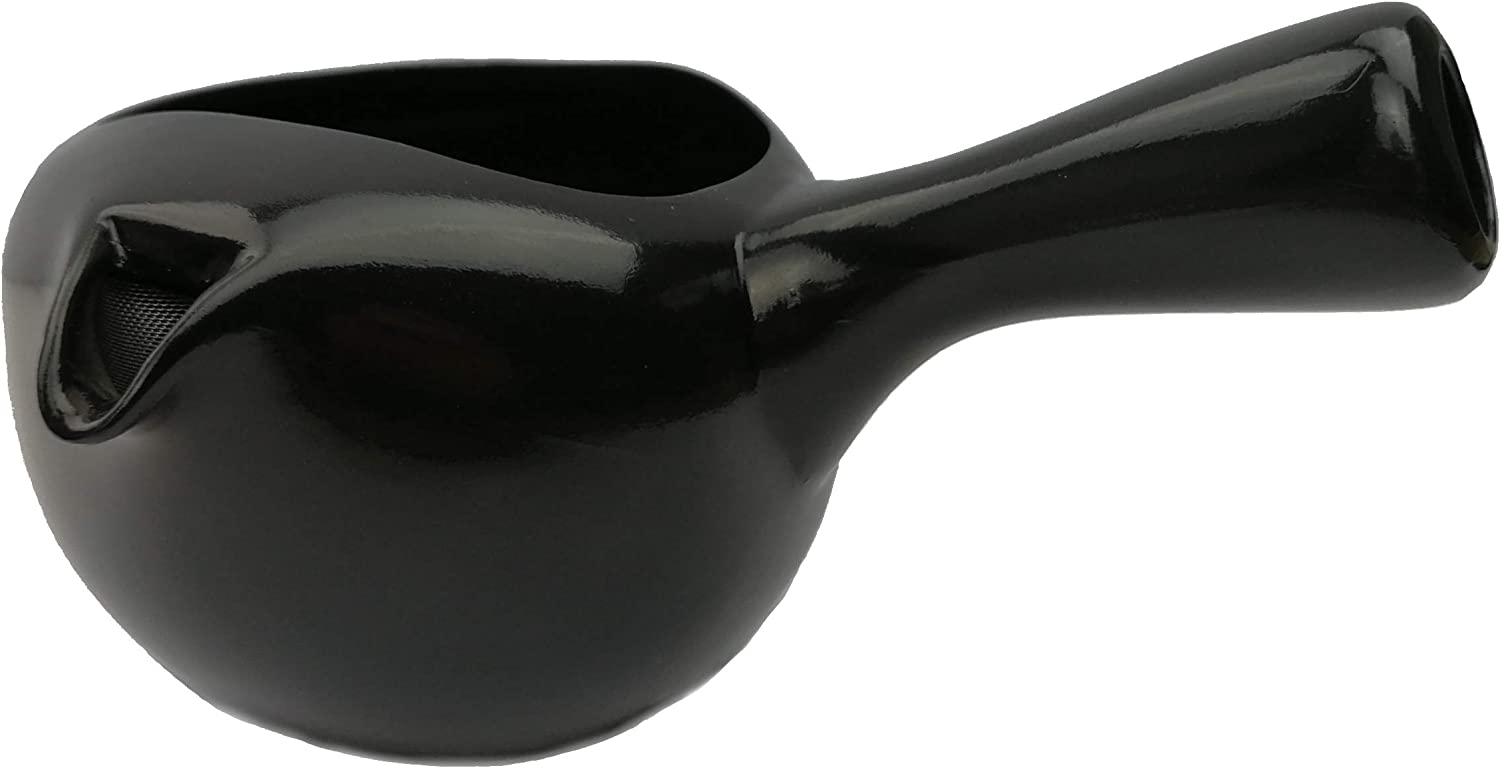 TeaClub Kyusu Tokoname Style One-Handed Teapot with Tea Strainer 350 ml Black