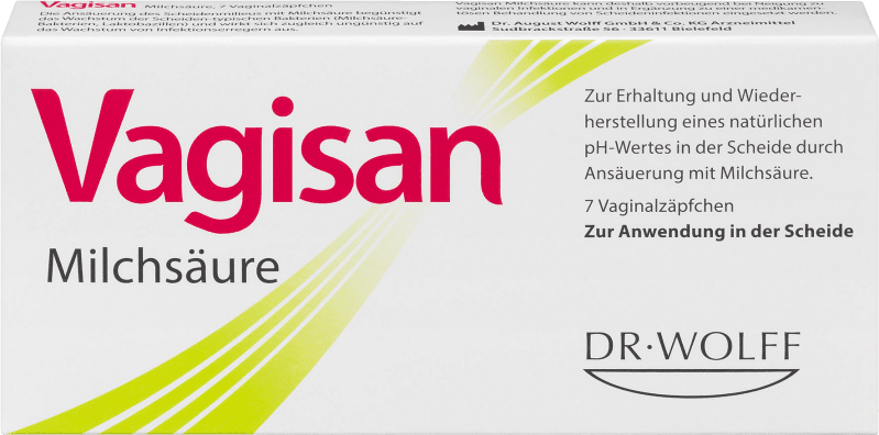Vagisan Lactic Acid Vaginal Suppositories, 7 Pcs