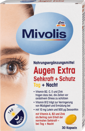 Mivolis Eyes Extra Eyesight + protection, Day + night, Capsules, 30 pcs., 28.8 g