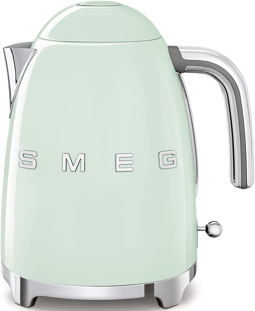 Smeg KLF03PGEU Electric Kettle Chrome Stainless Steel 1.7 Litre Pastel Green