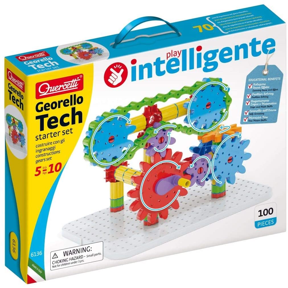 Quercetti 6136 Quercetti-6136 Georello Tech Starter Set, Construction Game