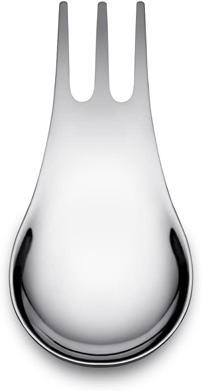 Alessi Moscardino GIMR01S4 Set of Four Design Multi-Purpose Cutlery Synthesis of Fork and Spoon Polished 18/10 Stainless Steel