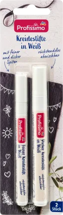 Profissimo chalk pencil set 2 pieces white, 2 pieces