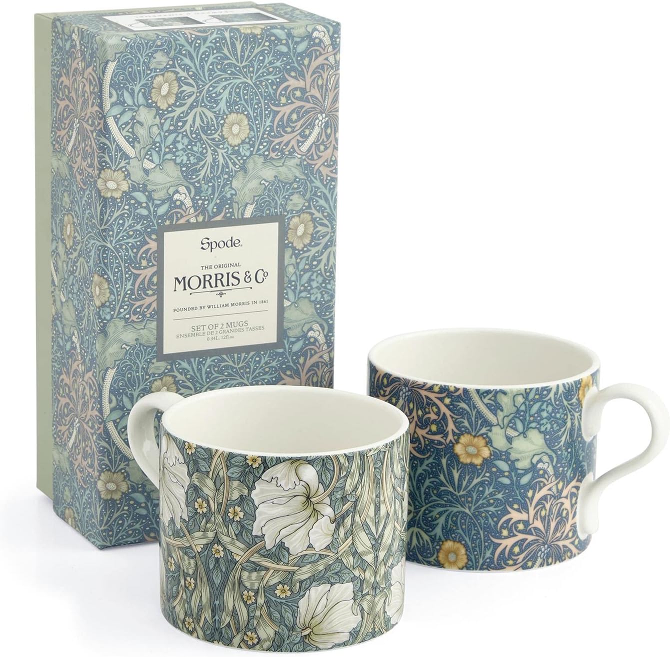 Portmeirion Spode Morris & Co Pimpernel and Seaweed (Pack of 2)
