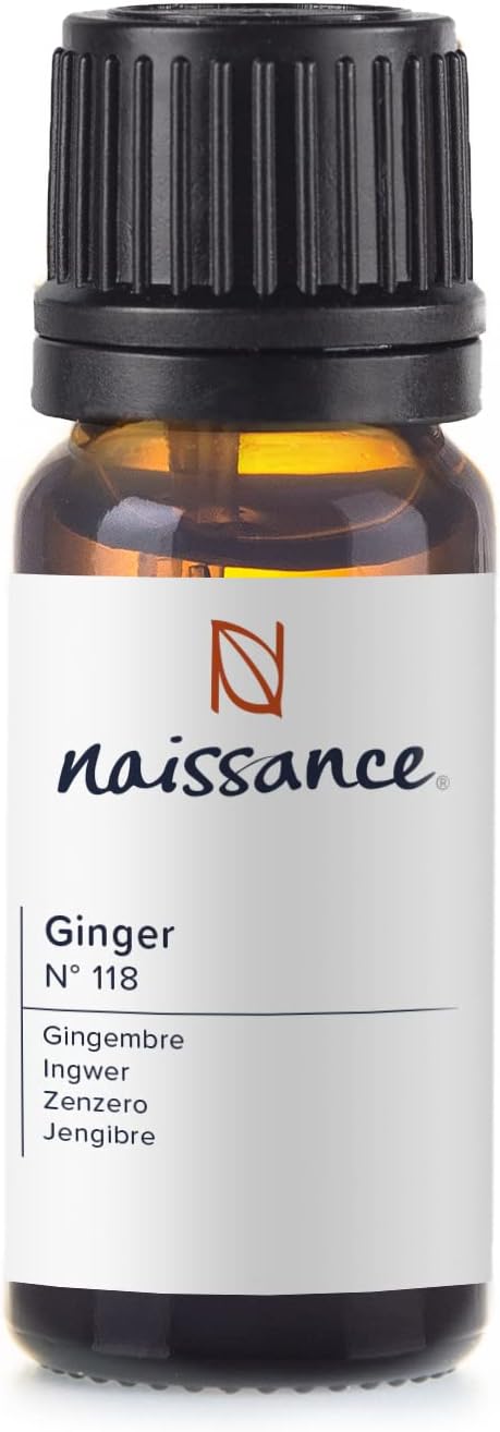 Naissance Ginger Oil (No. 118) - 10 ml - 100% Pure Ginger Essential Oil for Natural Cosmetics, Massage, Aromatherapy, Oil Burner - Fragrance Oil for Aroma Diffuser