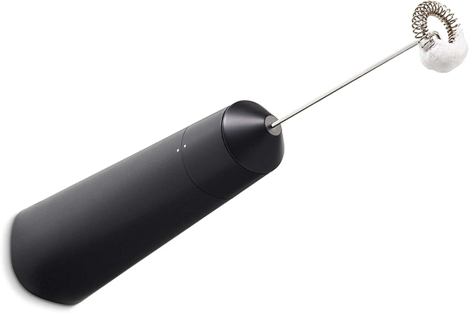 Tchibo Electric Handheld Milk Frother Dishwasher Safe Stainless Steel Whisk with Batteries for Latte Macchiato, Cappuccino and Cocoa, Ideal for Travel (Black)