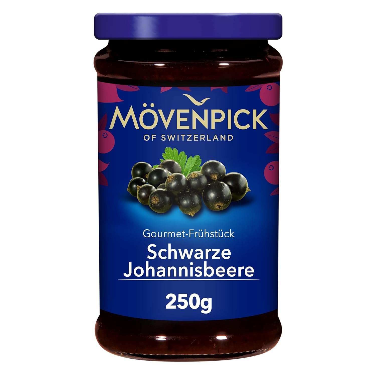 Mövenpick Gourmet Breakfast Blackcurrant, Premium Fruit Spread, 250 g