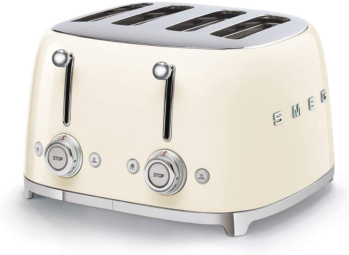 Smeg TSF03CREU 2000 Metal Toaster Cream