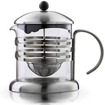 Meindekoartikel BORAL Coffee and Tea Maker with Filter Strainer Glass and Stainless Steel 1 Litre