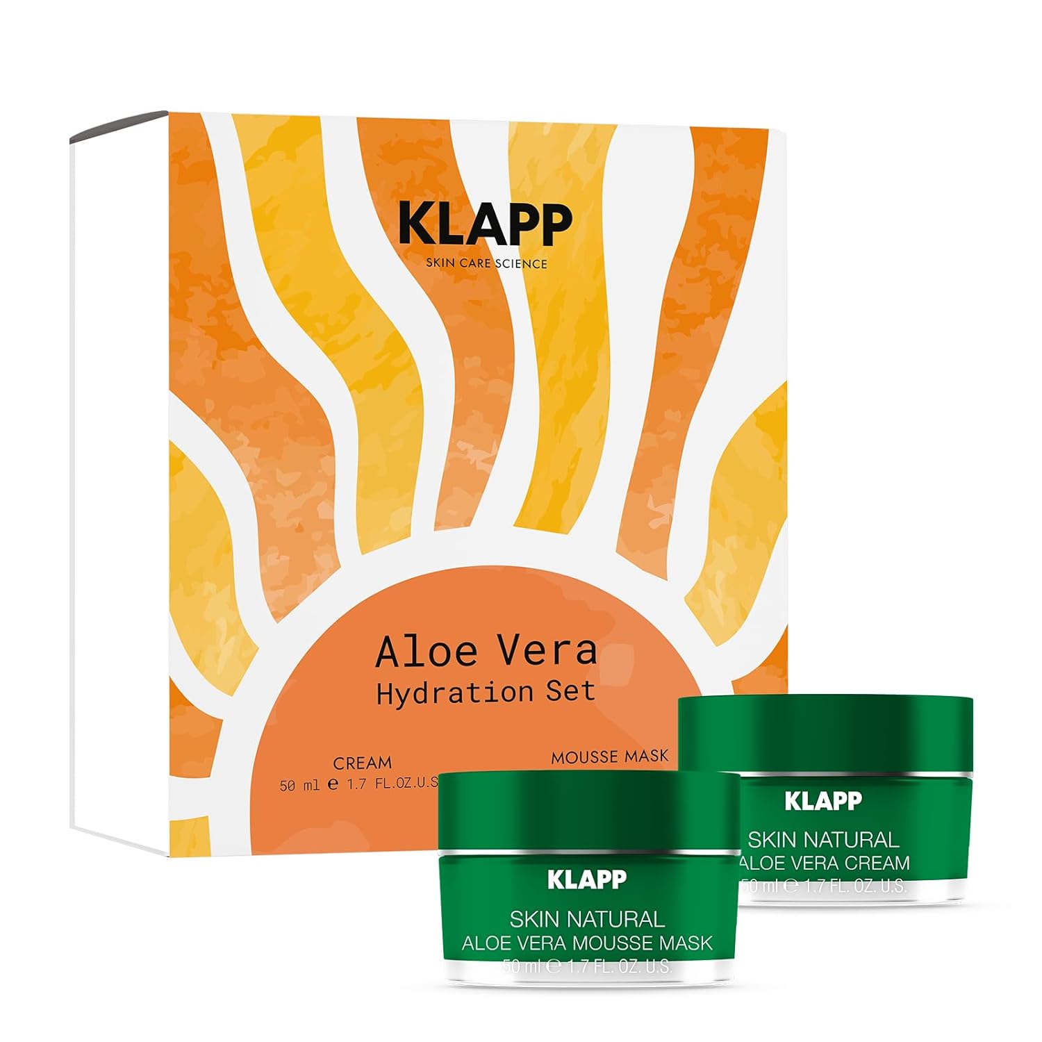 KLAPP Cosmetics Aloe Vera Hydration Set (Mousse Mask 50 ml, Cream 50 ml)