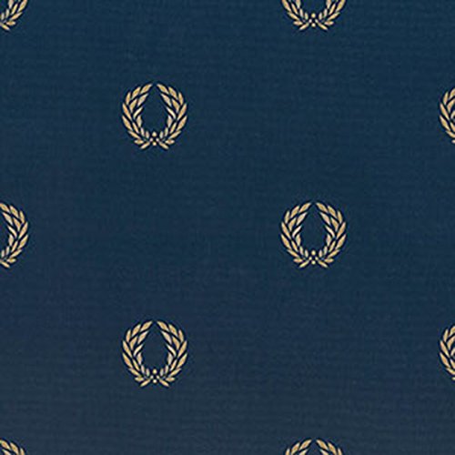 galerie-24 md29410 – Impressions of Silk Crest Motif Blue, Gold Gallery Wallpaper