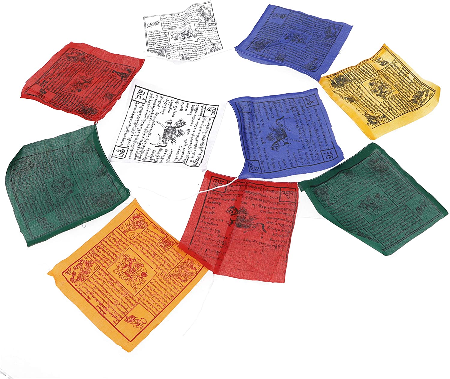 Guru-Shop Tibetan Prayer Flags In Various Lengths - 10 Flags / Cotton Praye