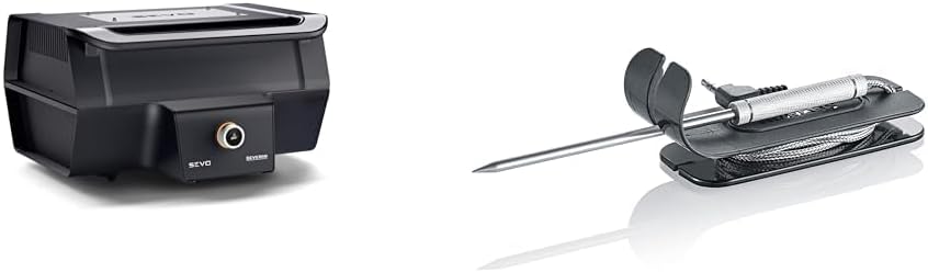 SEVERIN SEVO GTS Electric Grill with Lid and Base & SEVO Core Thermometer for Precise Grilling