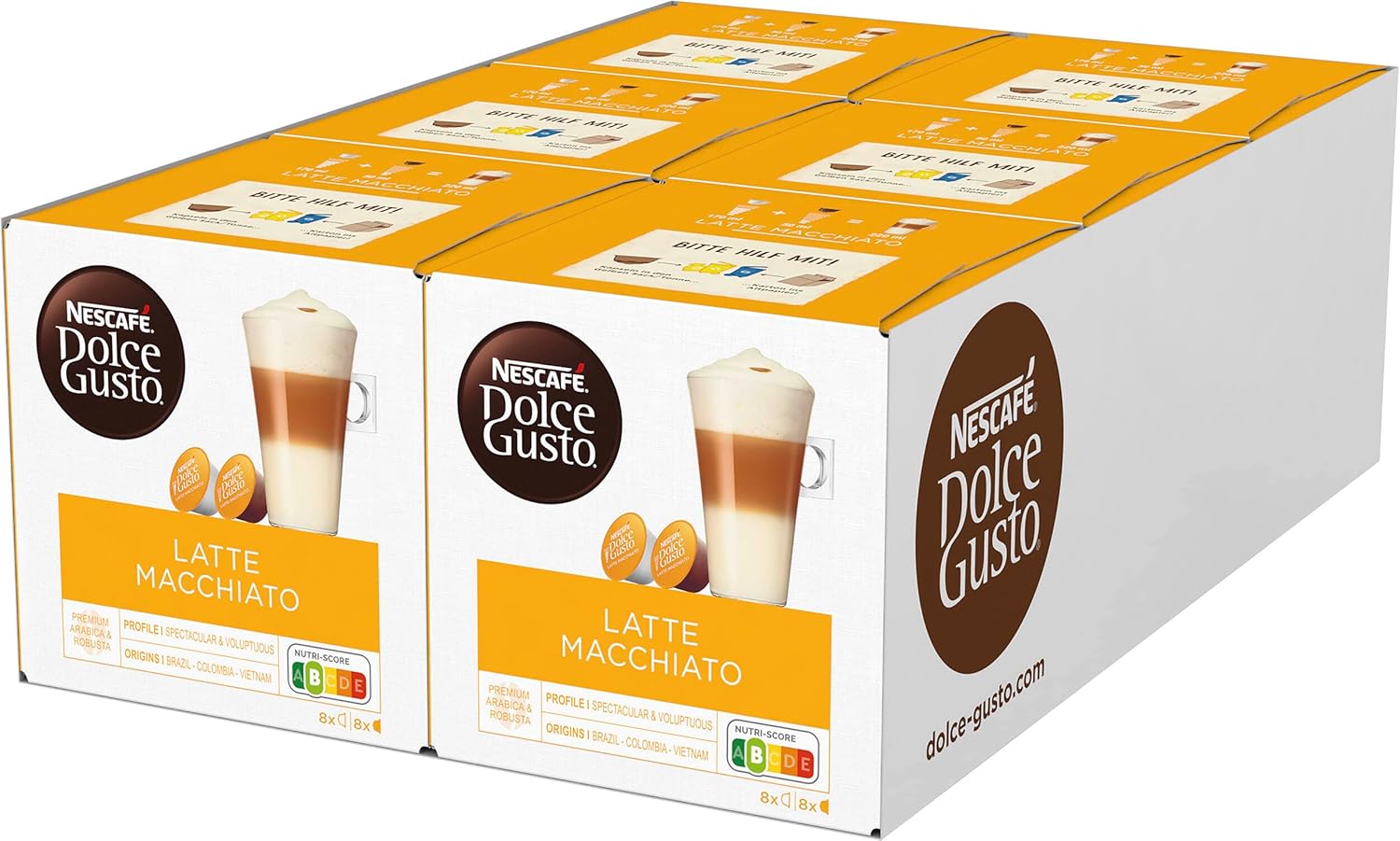 NESCAFÉ DOLCE GUSTO Latte Macchiato Coffee Capsules Pack of 6 (6 x 16 Capsules)