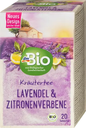 dmBio Herbal tea, lavender & verben (20 x 2 g), 40 g