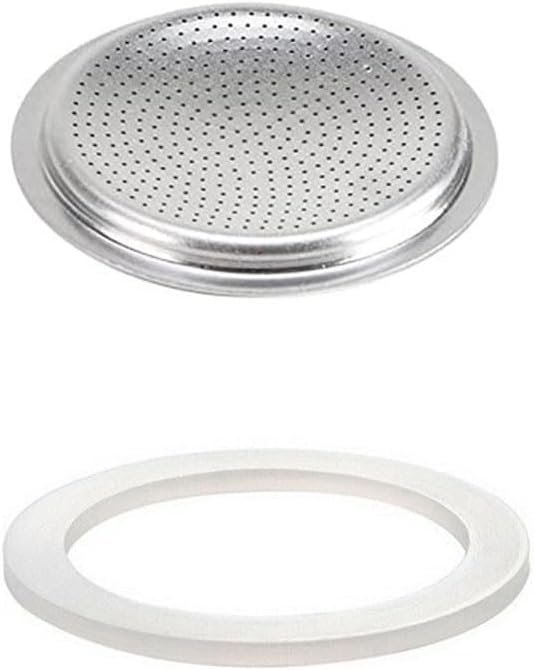 Gdfnmogo Coffee Machine Spare Parts, Silicone Rubber Gasket for Espresso Moka Pot, Multiple Sizes from 1 to 12 Cups (9 Cups + Strainer)