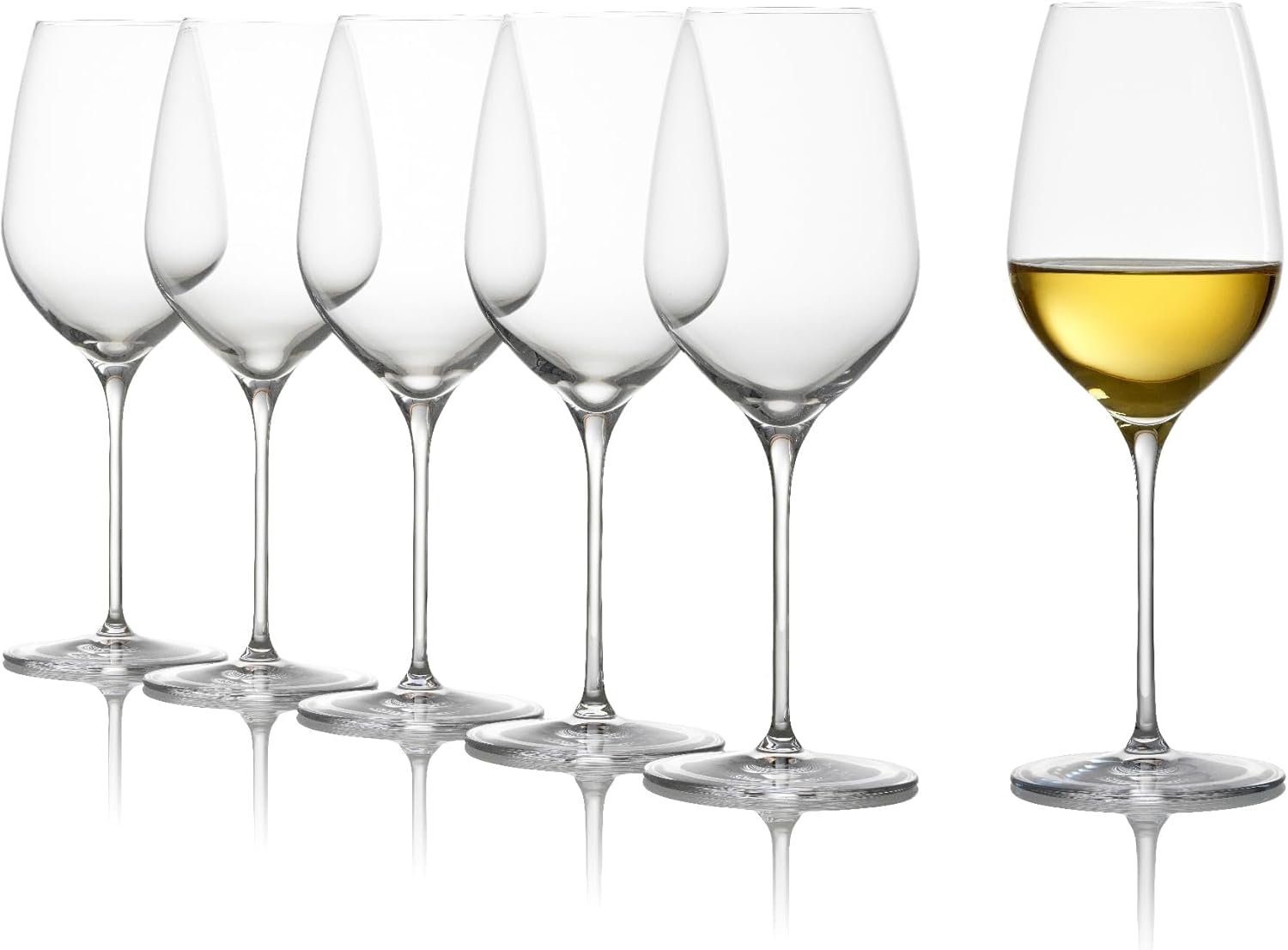 Stölzle Lausitz White Wine Glasses Fino / White Wine Glasses Set of 6 / Wine Glasses Crystal Glass / Elegant Lightweight White Wine Glass / High-Quality Wine Glass Set / Wine Glasses Stölzle