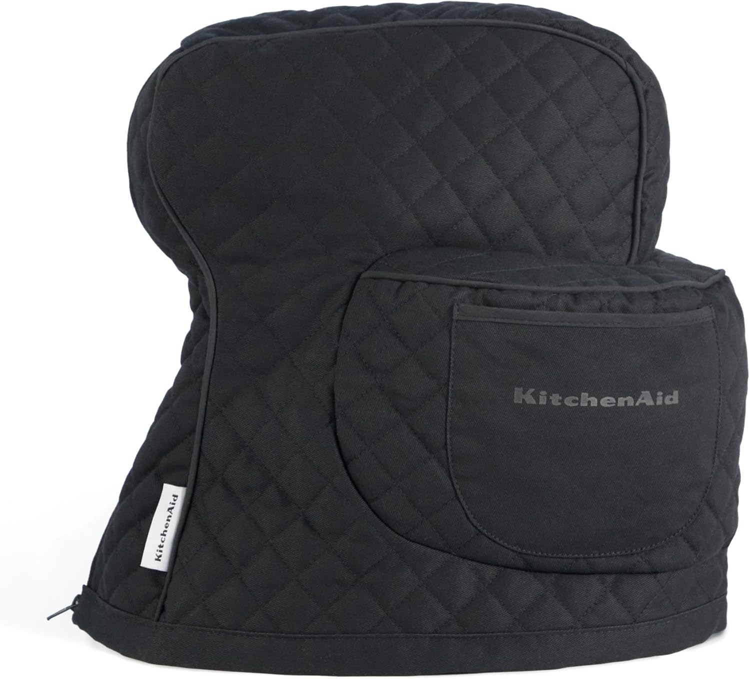 KITCHENAID 100% Cotton Tilt Head Blender Cover with Storage Bag, Quilted Onyx Black, 14.5\" x 18\" x 10\"