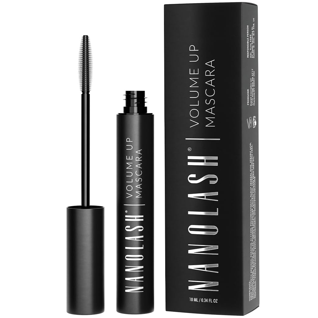 Nanolash Mascara for Volume 10 ml - Thickening Mascara, Thickening and Highlighting of Eyelashes, Effect Full and Thick Eyelashes, Increasing Volume, Black Mascara