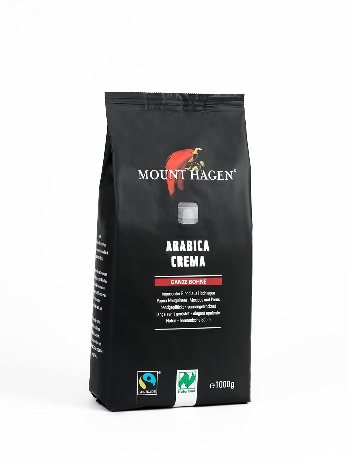 Mount Hagen Organic FT Naturland Arabica Crema Roasted Coffee 1 kg Whole Bean