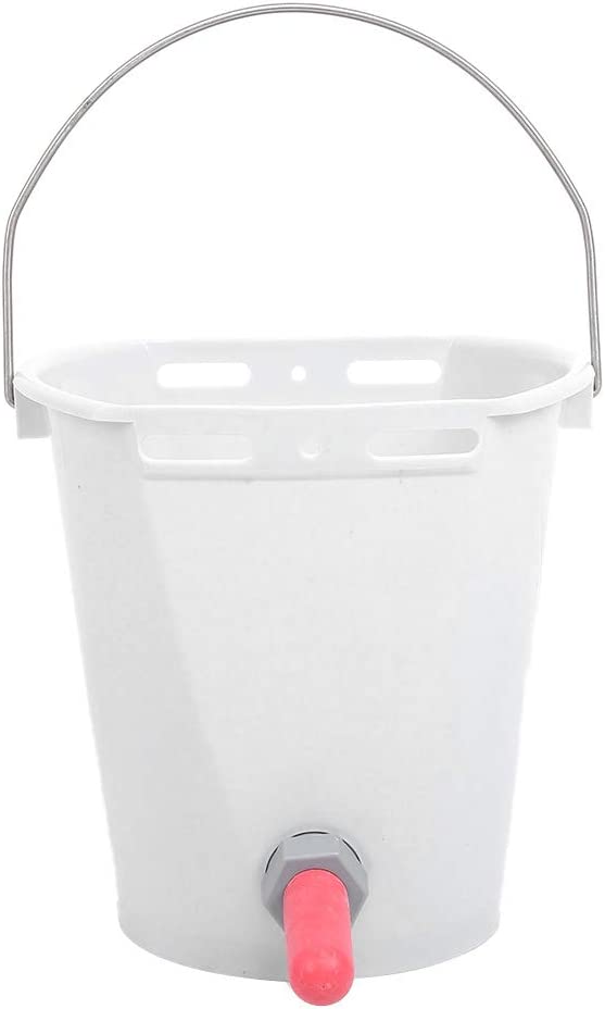 Demeras Nipple Lamb Milk Bucket Five Types Calf Milk Bucket Lamb Milk Bucket with Scale Mounting Type Nipple for Cattle (Single Mouth)