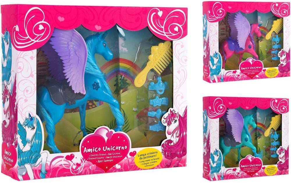Globo Toys Globo37671 W Toy Unicorn Winged Horse With Accessories