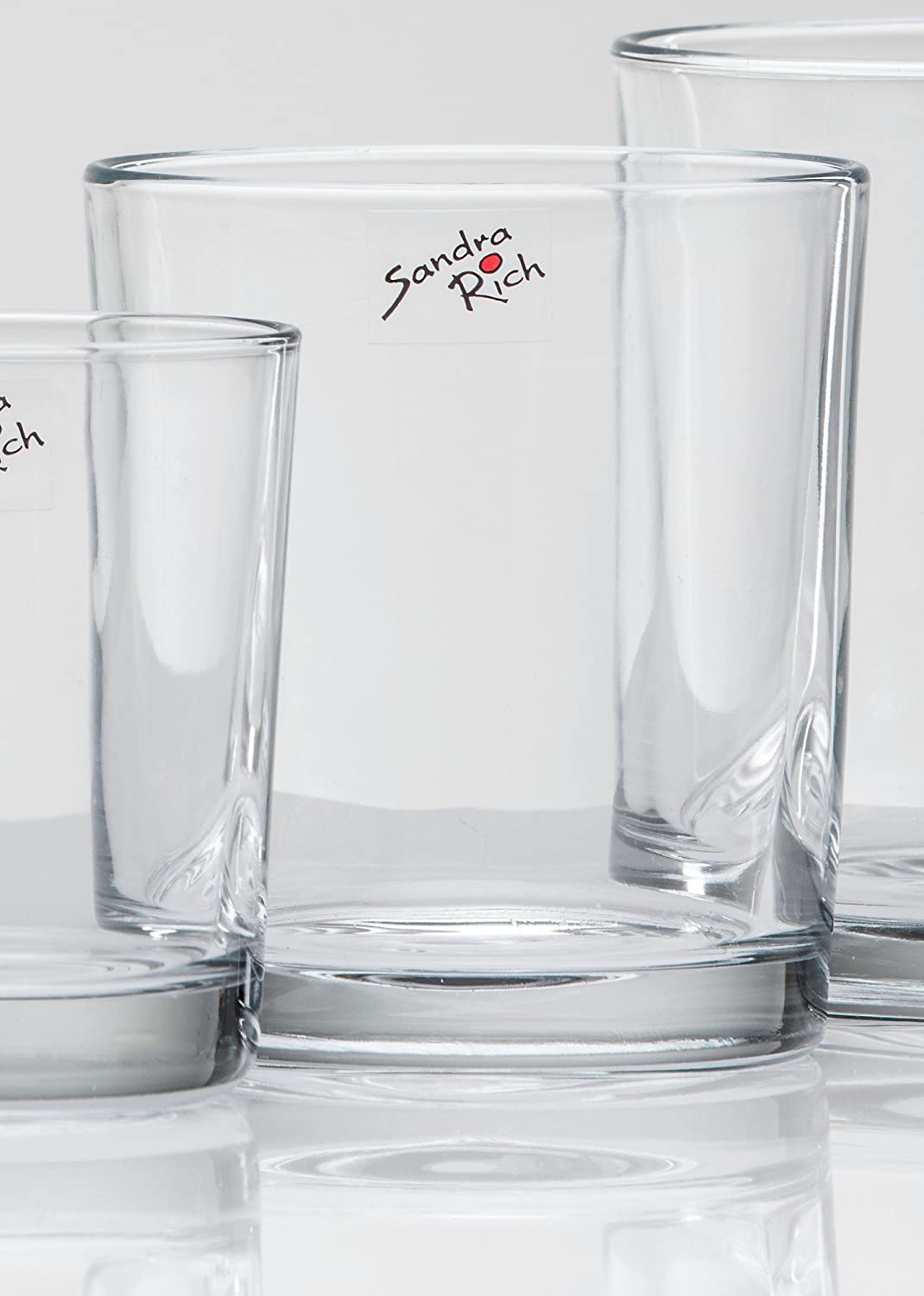 Sandra Rich 3 x Glass Vase CYLI Lantern Vase Glass Table Vase Cylinder 11 cm