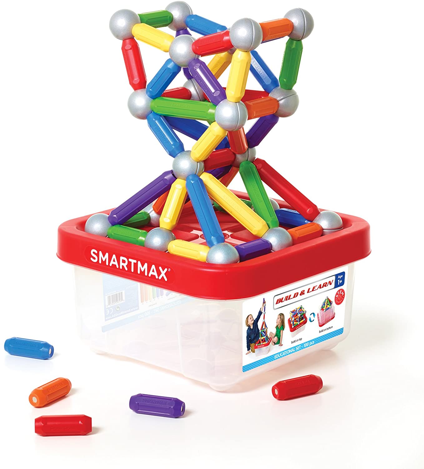 Smart Games Smart Max Smx 908 Build & Learn 100 Pieces Magnet Set Magnetic Game