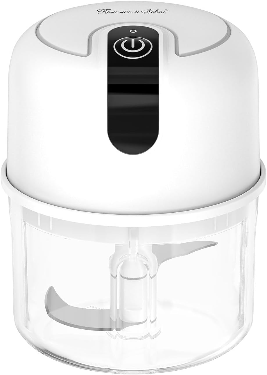 Rosenstein & Söhne Mini Chopper: Compact Cordless Chopper & Mini Blender, USB, 200 ml, 1200 mAh (Chopper Kitchen Electric Nut, Vegetable Chopper)