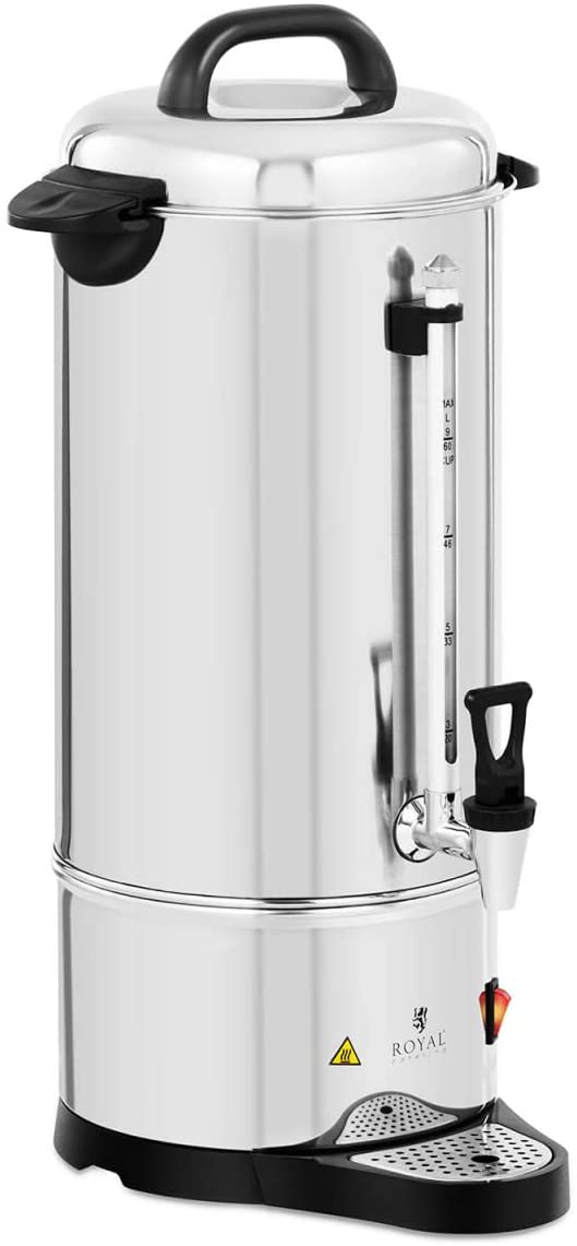 Royal Catering RC-CU9 Filter Coffee Machine 9 L Stainless Steel with Copper Tap Coffee Machine Coffee Machine Coffee Machine Fully Automatic Machines