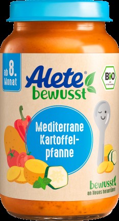 Alete bewusst Menu Mediterranean potato pan from the 8th month, 220 g