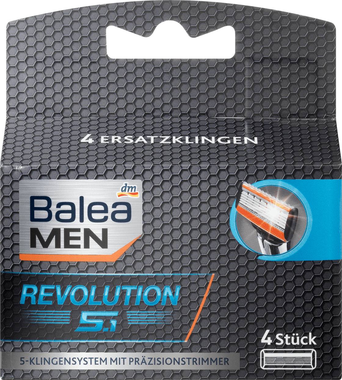 Balea MEN Razor Blades Revolution 5.1, 4 Pcs